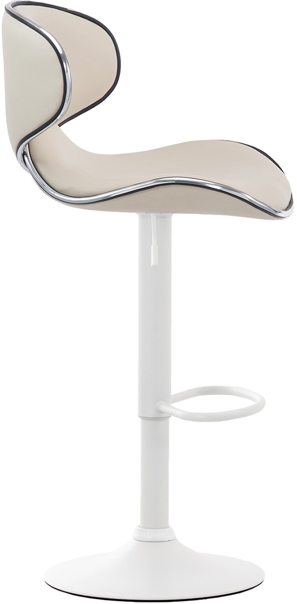 Barkruk Las Vegas Kunstleer creme,wit creme