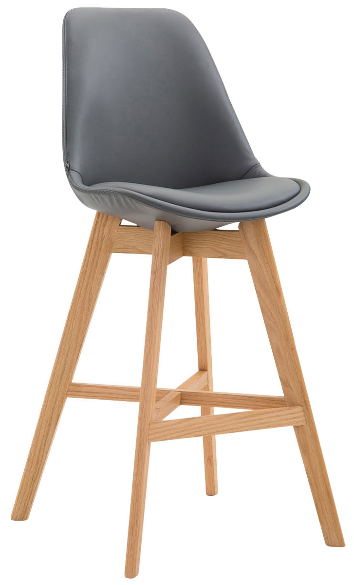 Set van 2 barkrukken Cannes Kunststof grijs,natura grau