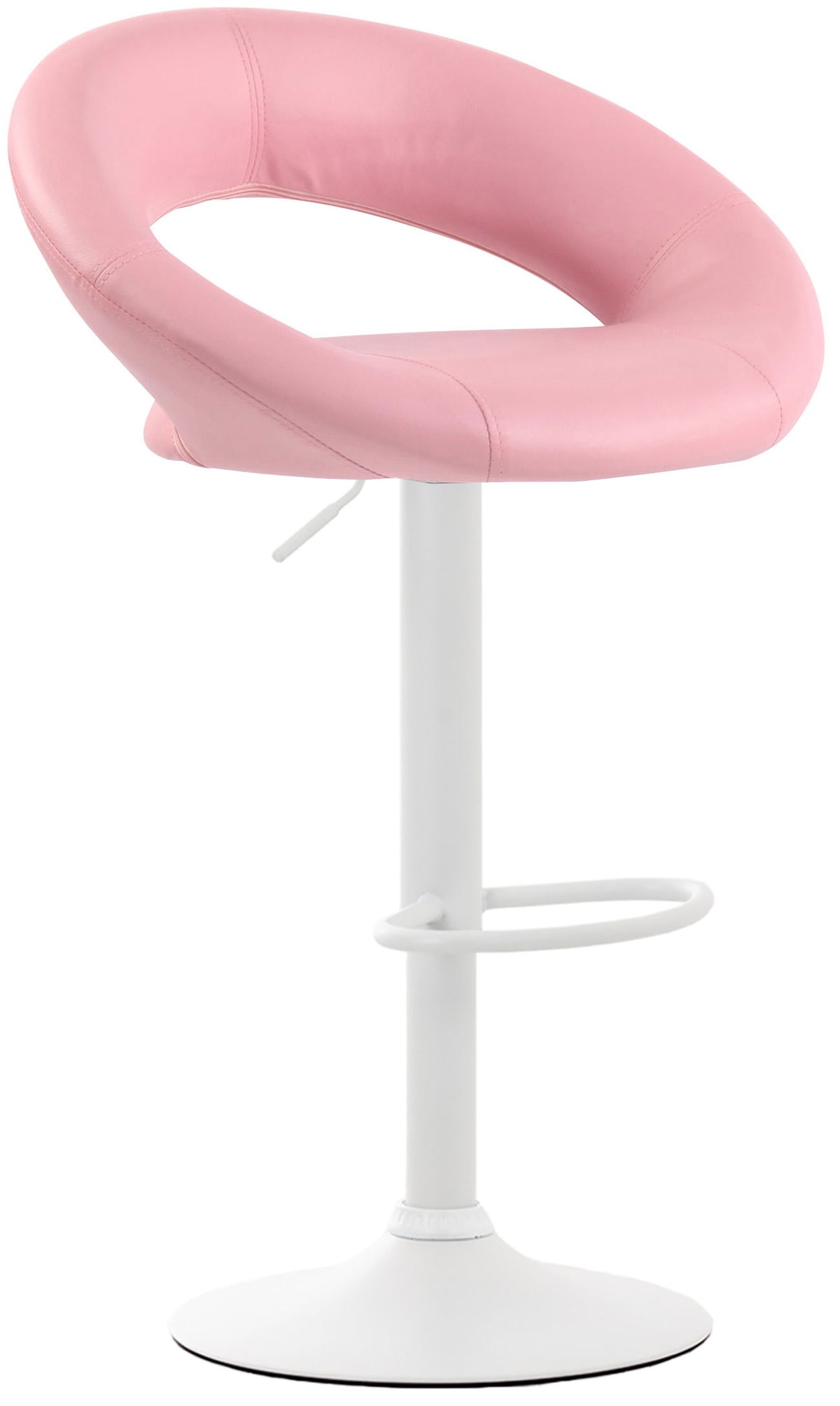 Barkruk Olinda kunstleer roze,wit pink