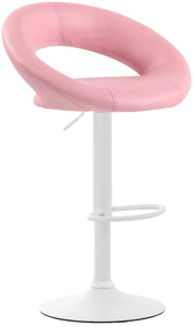 Barkruk Olinda kunstleer roze,wit pink