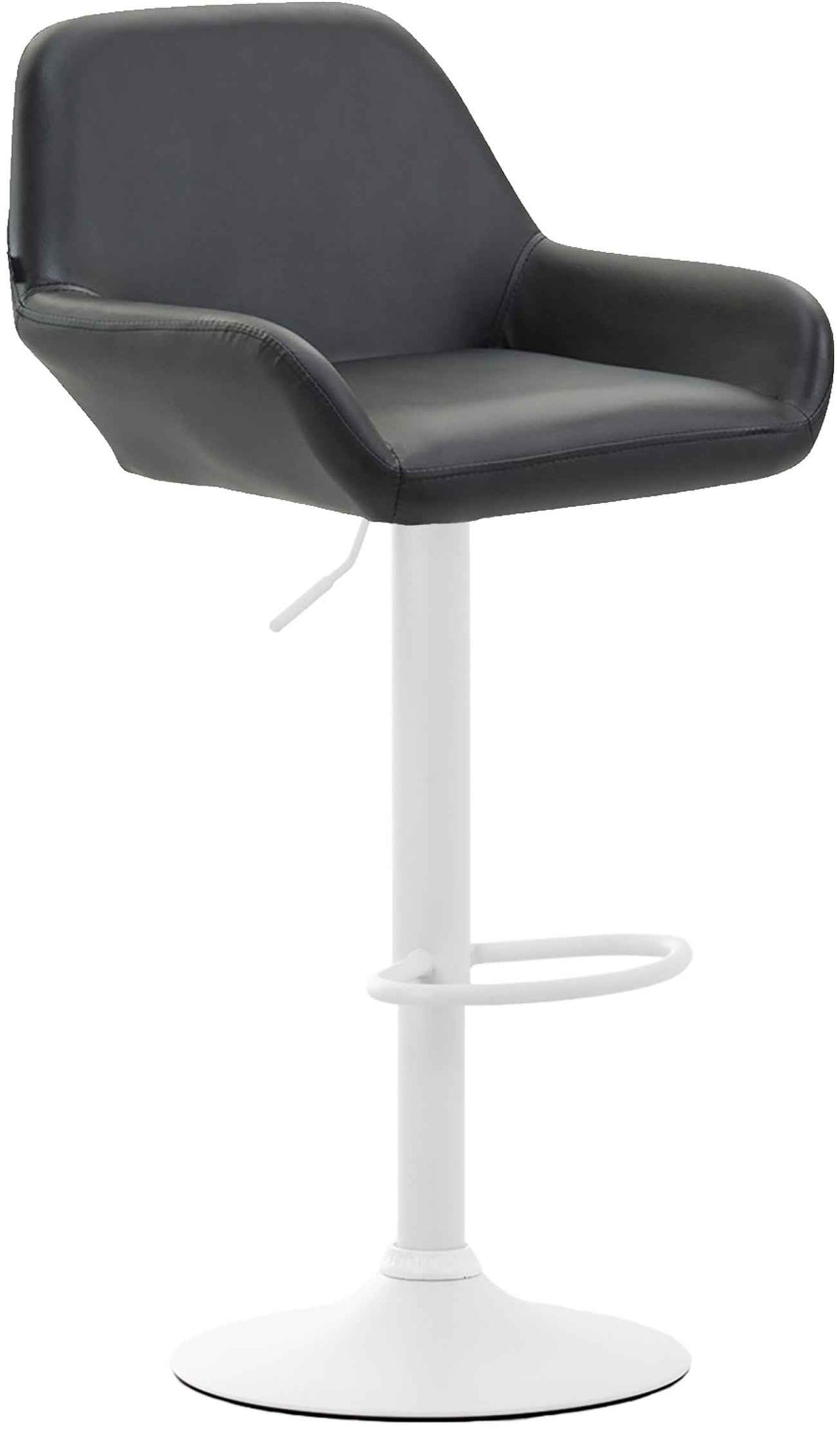 Set van 2 barkrukken Braga kunstleer zwart,wit schwarz