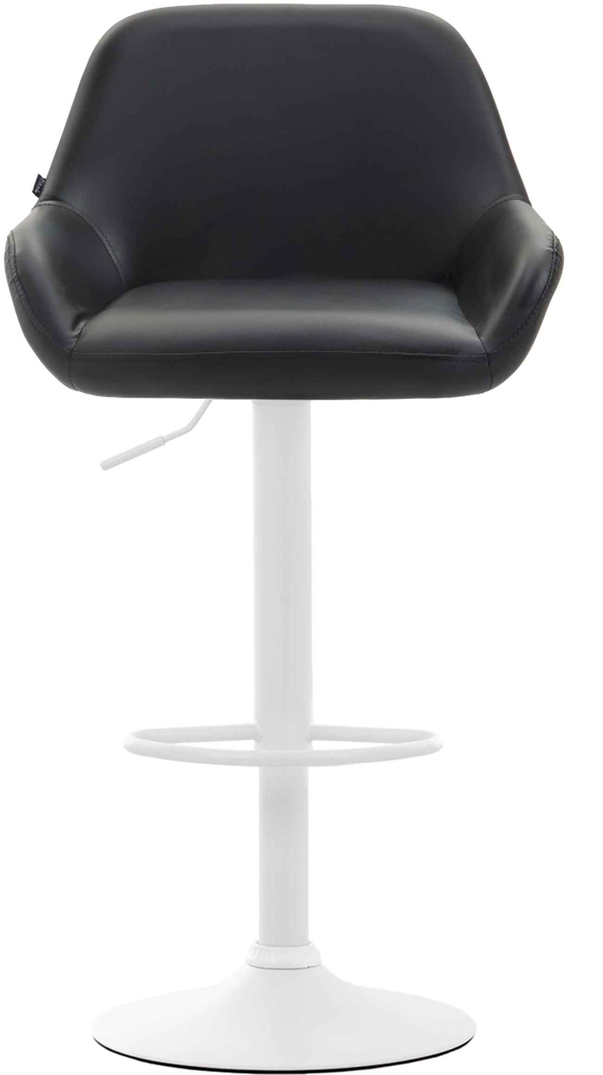 Set van 2 barkrukken Braga kunstleer zwart,wit schwarz