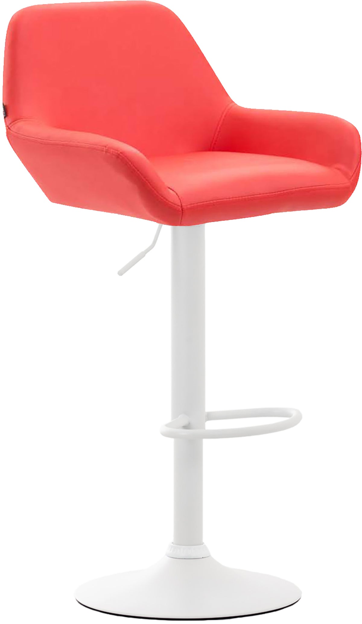 Set van 2 barkrukken Braga kunstleer rood,wit rot