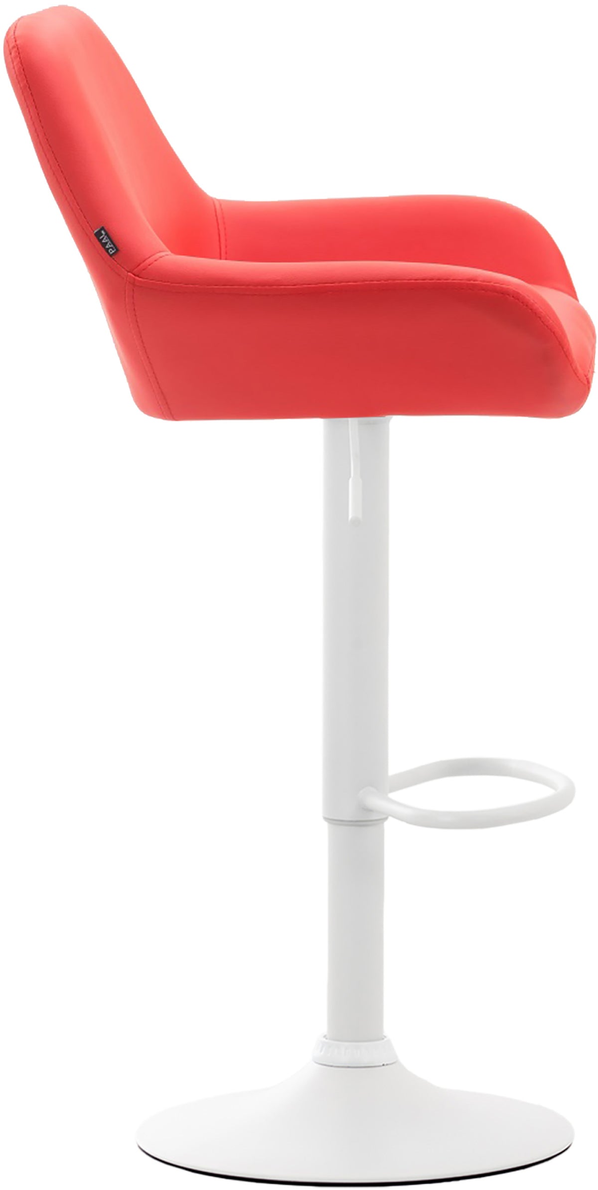 Set van 2 barkrukken Braga kunstleer rood,wit rot