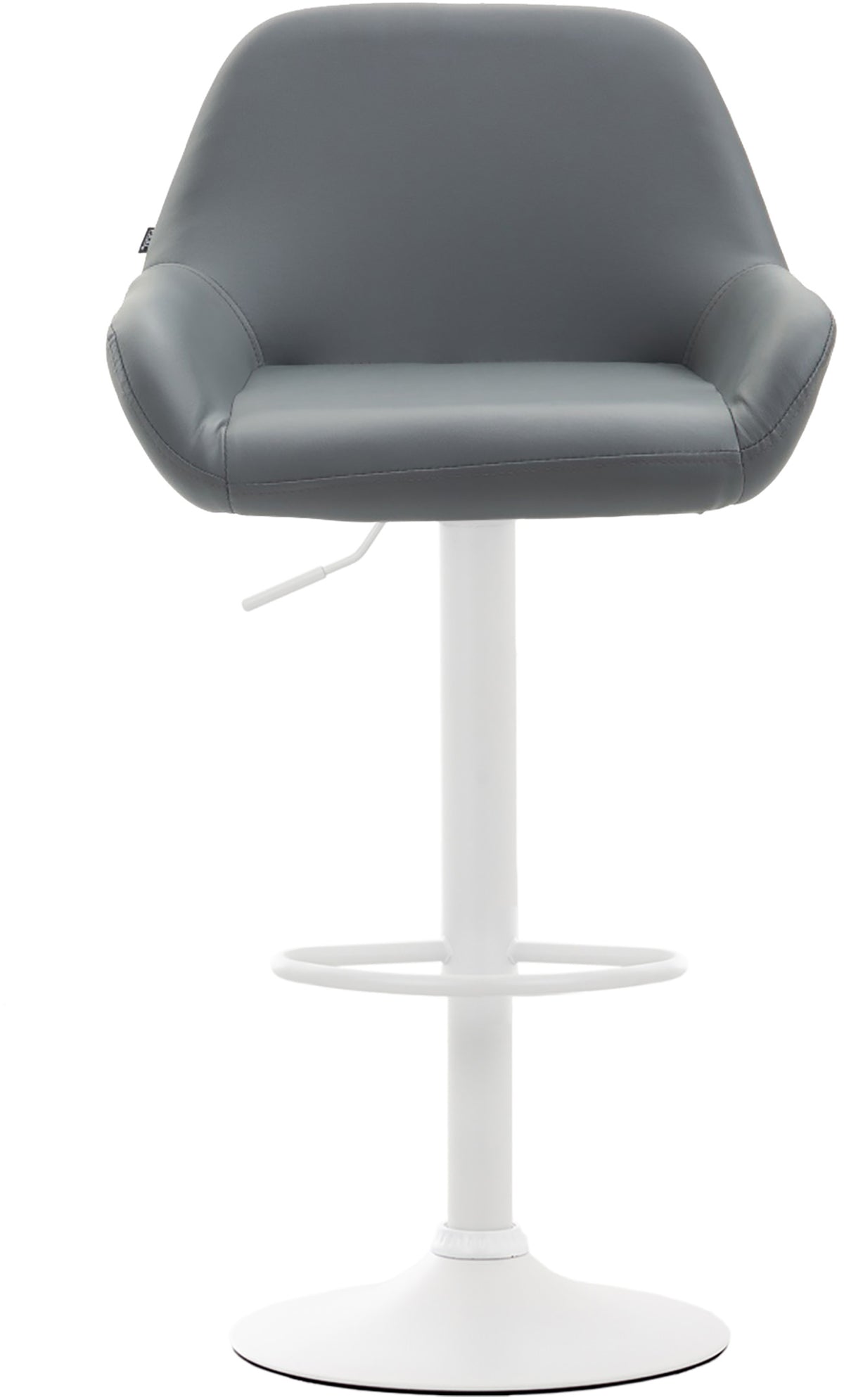 Set van 2 barkrukken Braga kunstleer grijs,wit grau