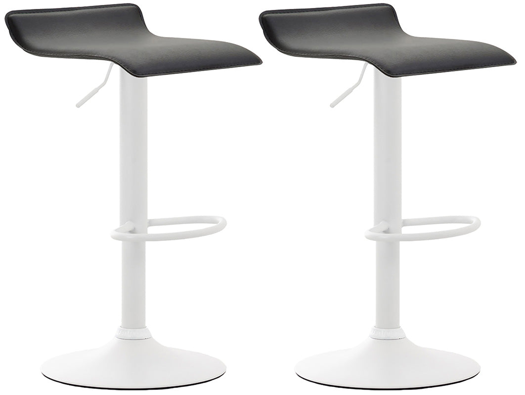 Set van 2 barkrukken Dyn V2 Kunstleer zwart,wit schwarz