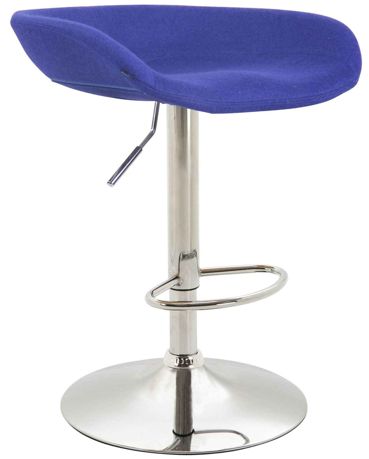 Barkruk Anaheim vilt chroom,blauw blau