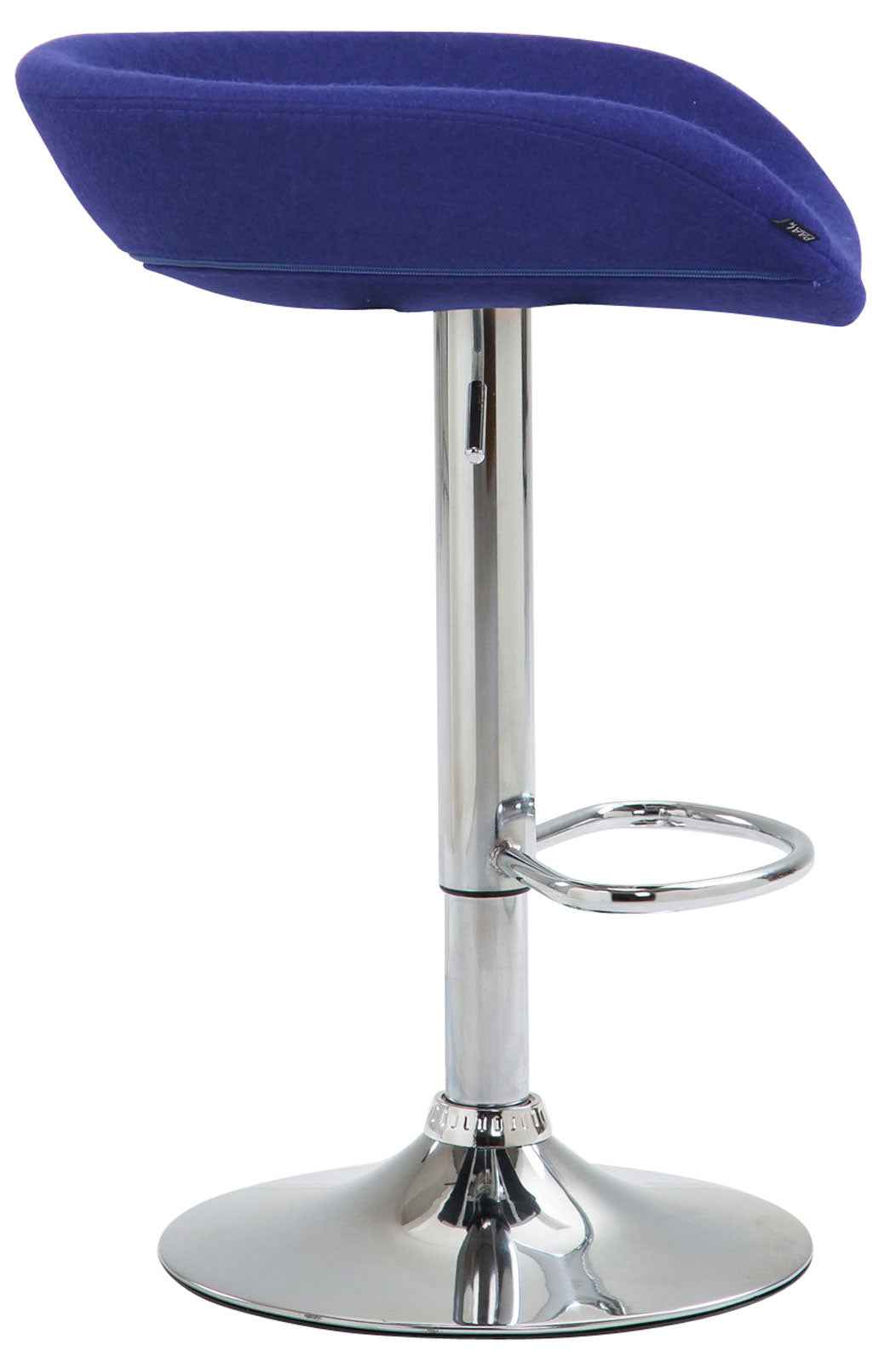 Barkruk Anaheim vilt chroom,blauw blau