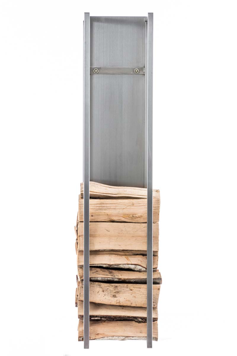 Brandhoutrek Spark roestvrij staal,180 cm edelstahl