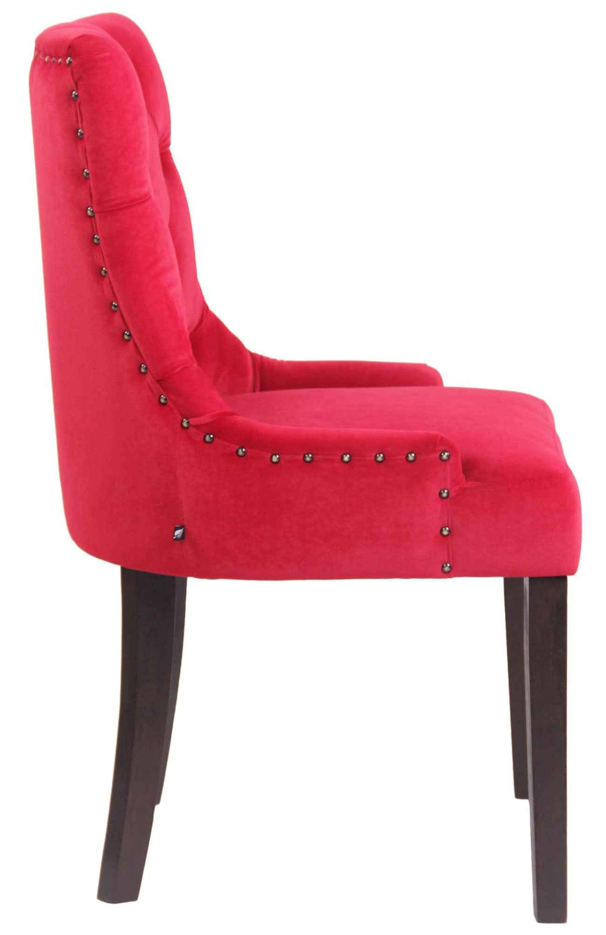 Set van 4 eetkamerstoelen Aberdeen Fluweel rood,antiek rot