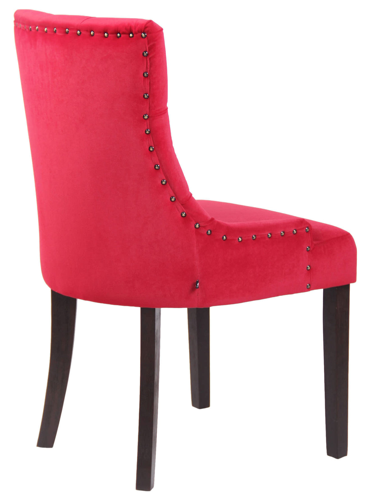 Set van 4 eetkamerstoelen Aberdeen Fluweel rood,antiek rot