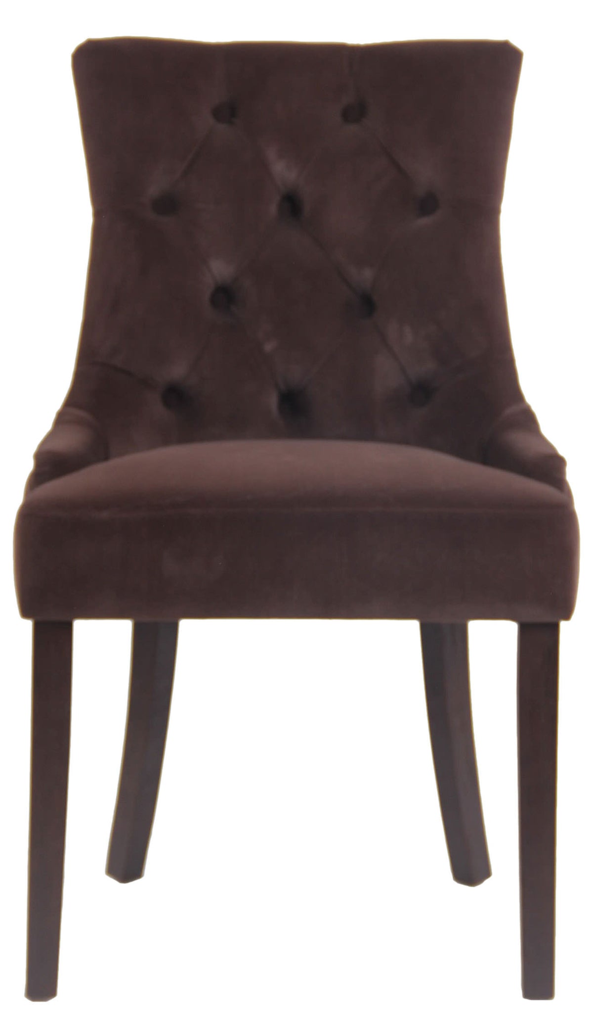 Set van 4 eetkamerstoelen Aberdeen Fluweel bruin,antiek braun