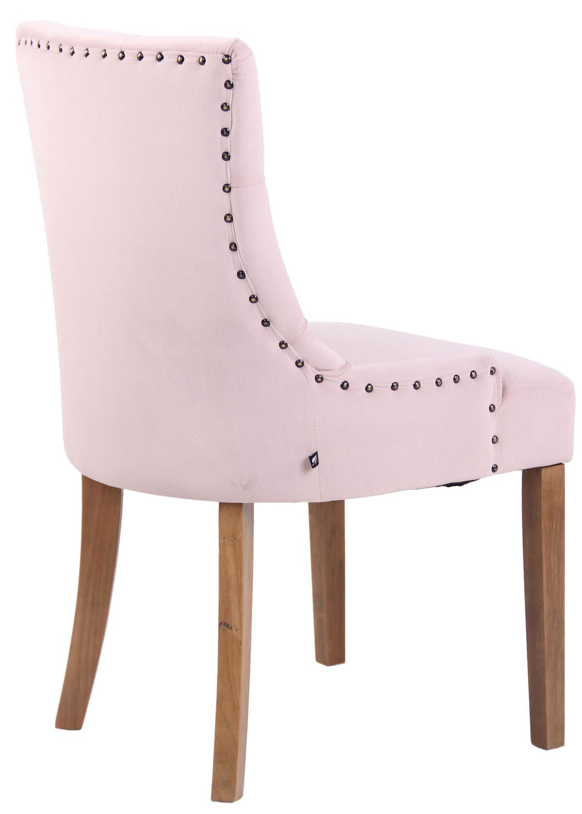 Set van 4 eetkamerstoelen Aberdeen Fluweel roze,antiek licht pink