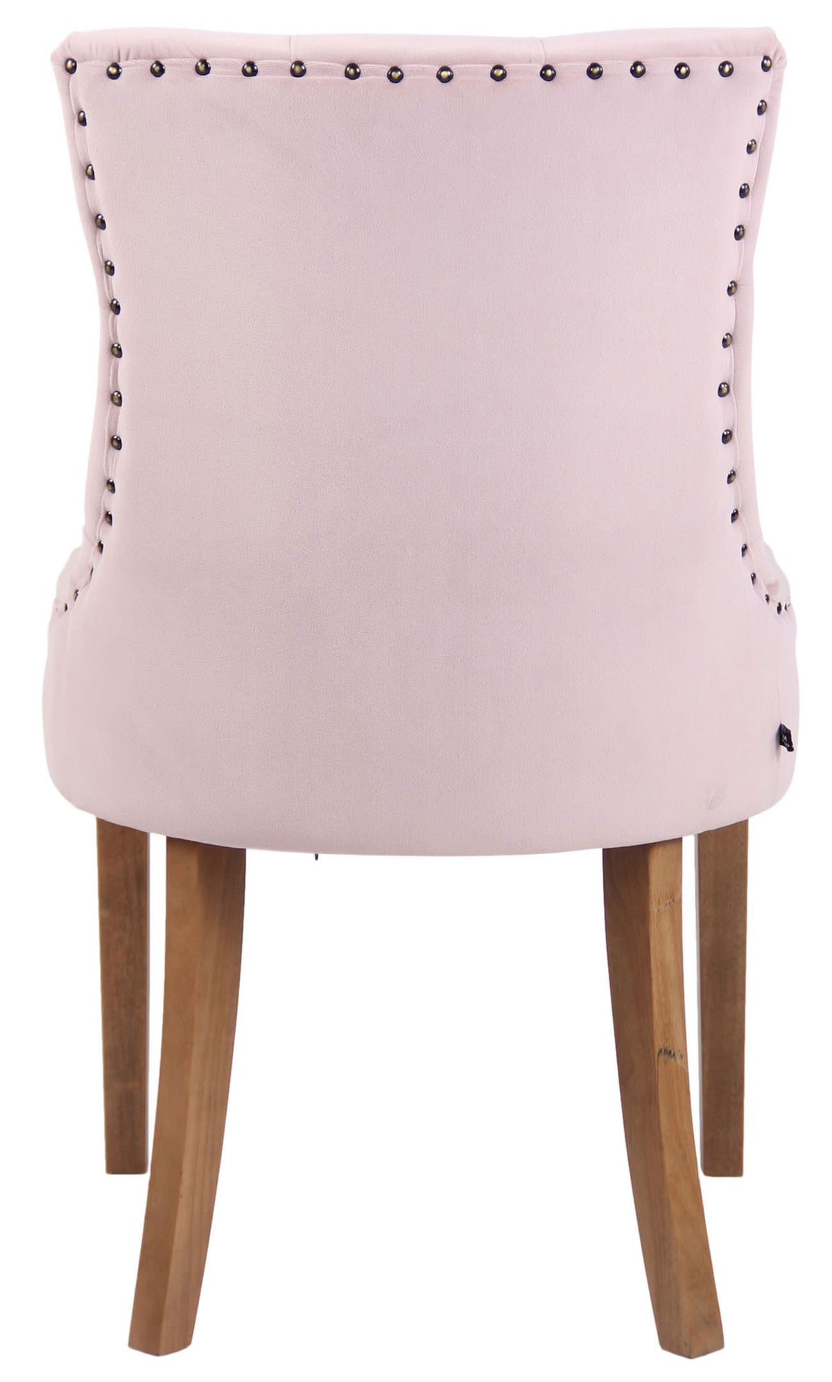 Set van 4 eetkamerstoelen Aberdeen Fluweel roze,antiek licht pink