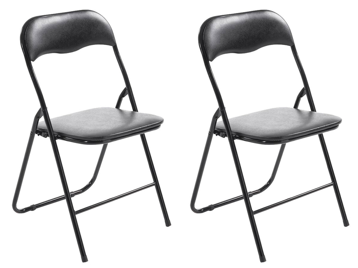 Set van 2 klapstoelen Felix zwart/zwart schwarz/schwarz