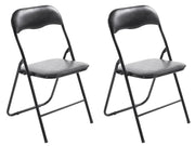 Set van 2 klapstoelen Felix zwart/zwart schwarz/schwarz