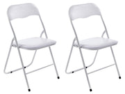 Set van 2 klapstoelen Felix wit/wit weiß/weiß
