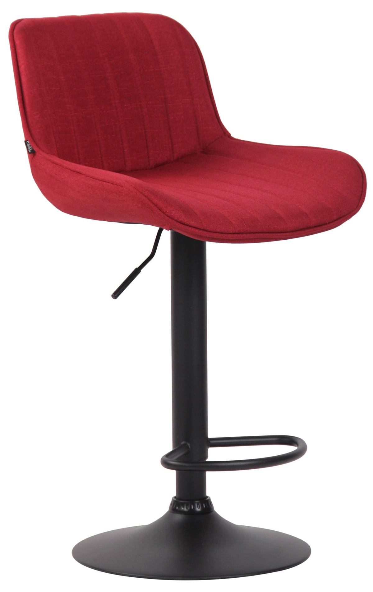 Barkruk Lentini Stof rood,zwart rot