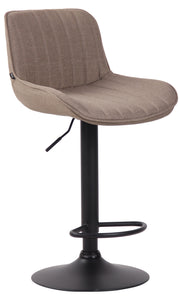 Barkruk Lentini Stof taupe,zwart taupe