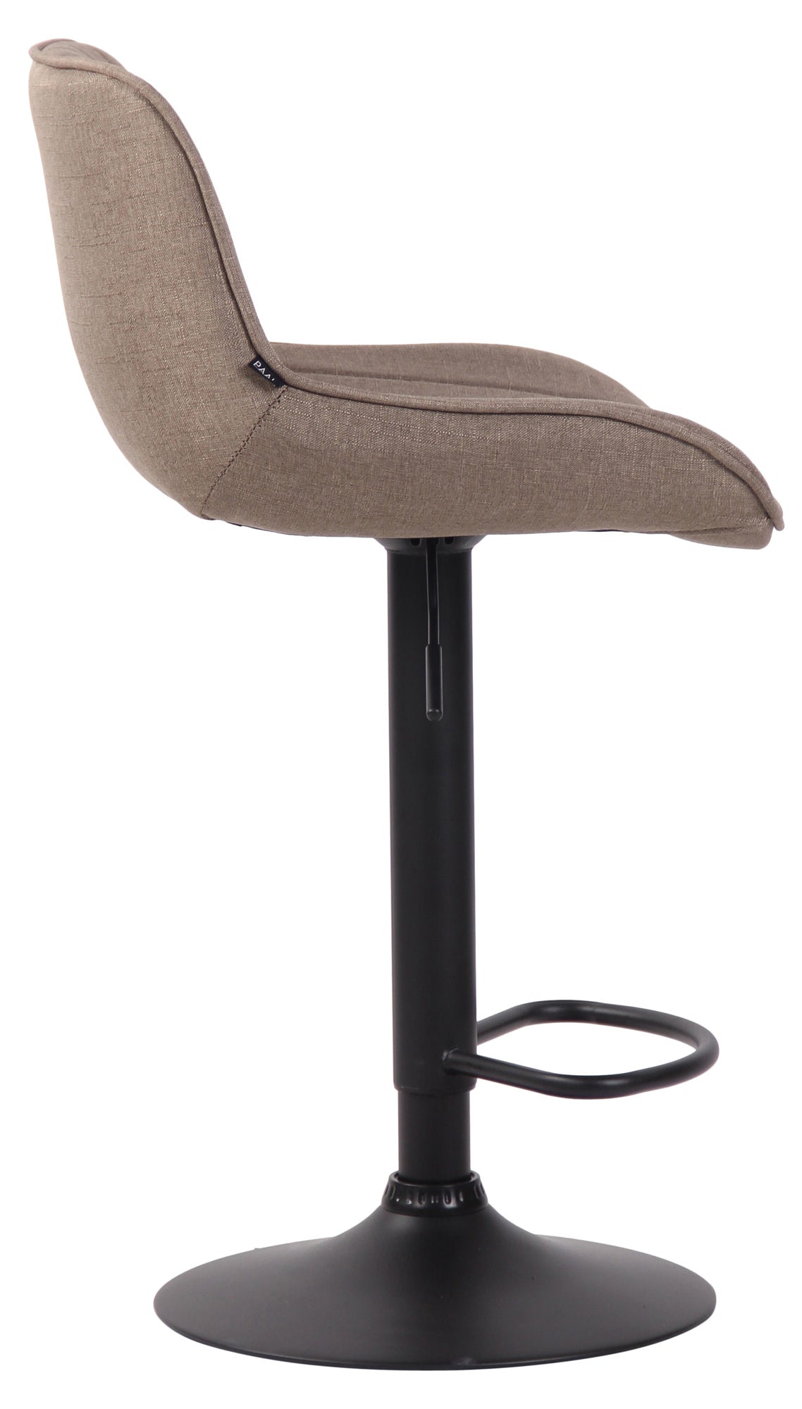Barkruk Lentini Stof taupe,zwart taupe