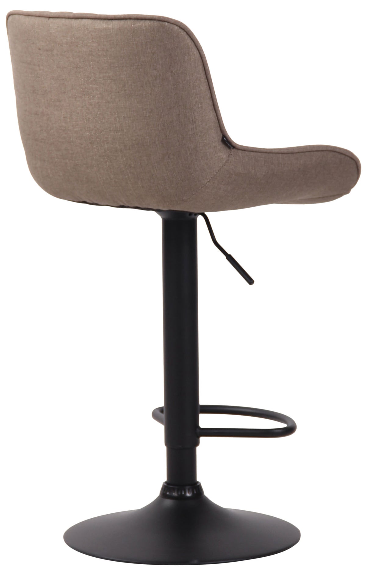 Barkruk Lentini Stof taupe,zwart taupe