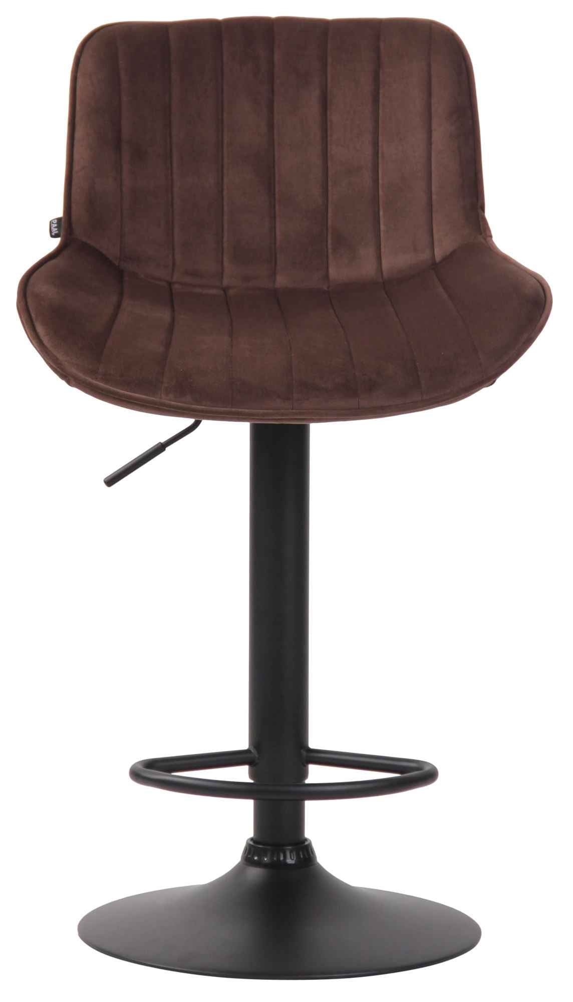 Barkruk Lentini fluweel bruin,zwart braun