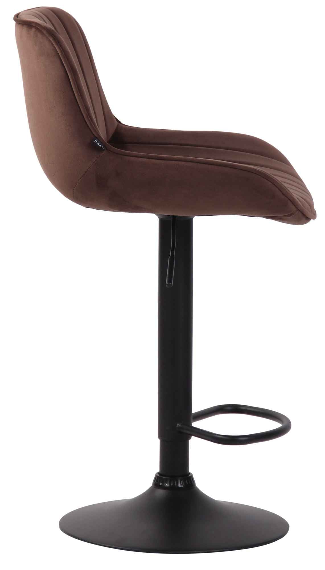 Barkruk Lentini fluweel bruin,zwart braun