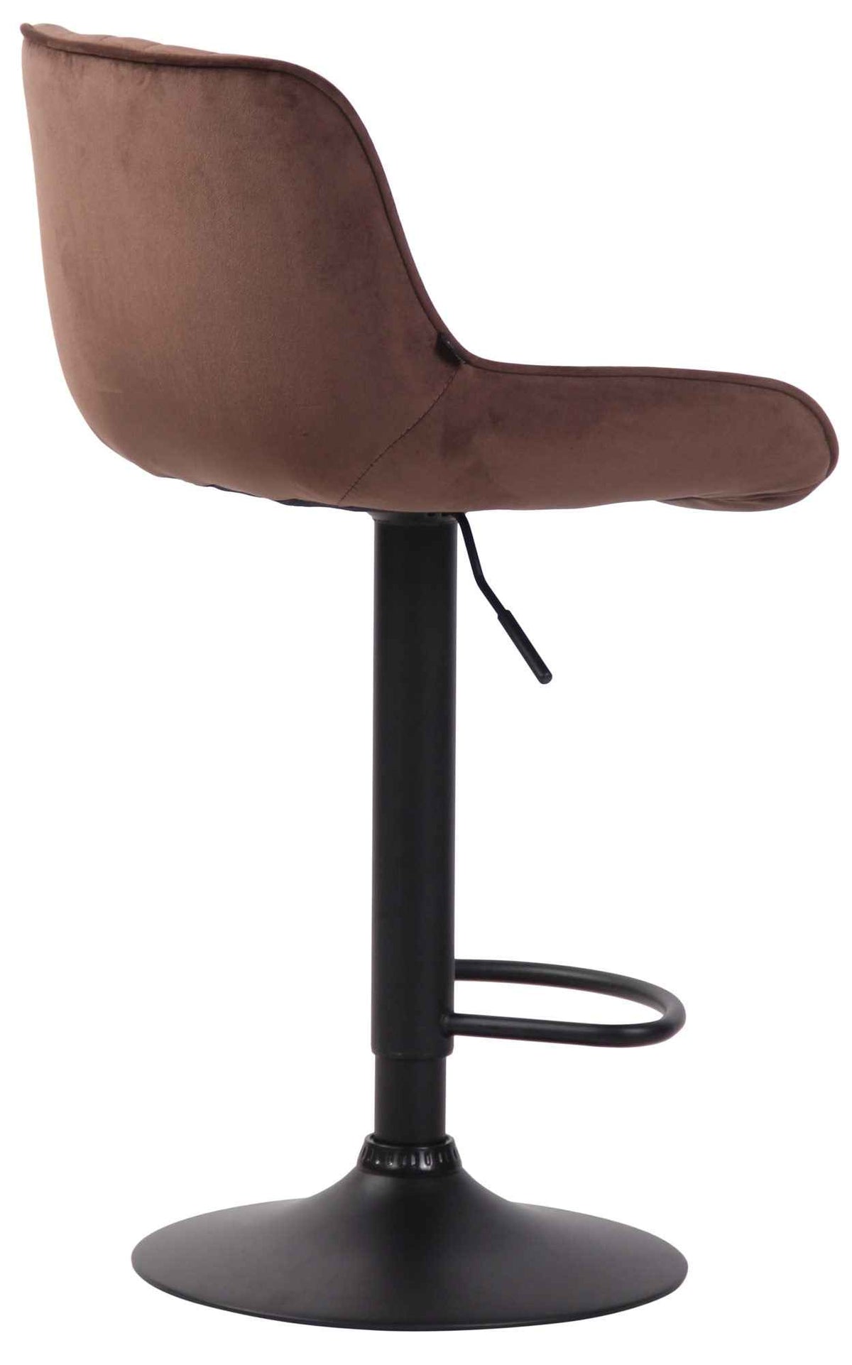 Barkruk Lentini fluweel bruin,zwart braun