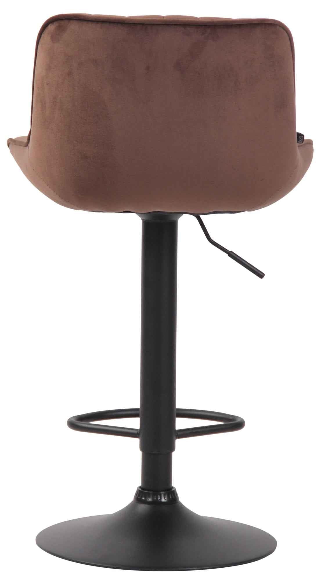 Barkruk Lentini fluweel bruin,zwart braun