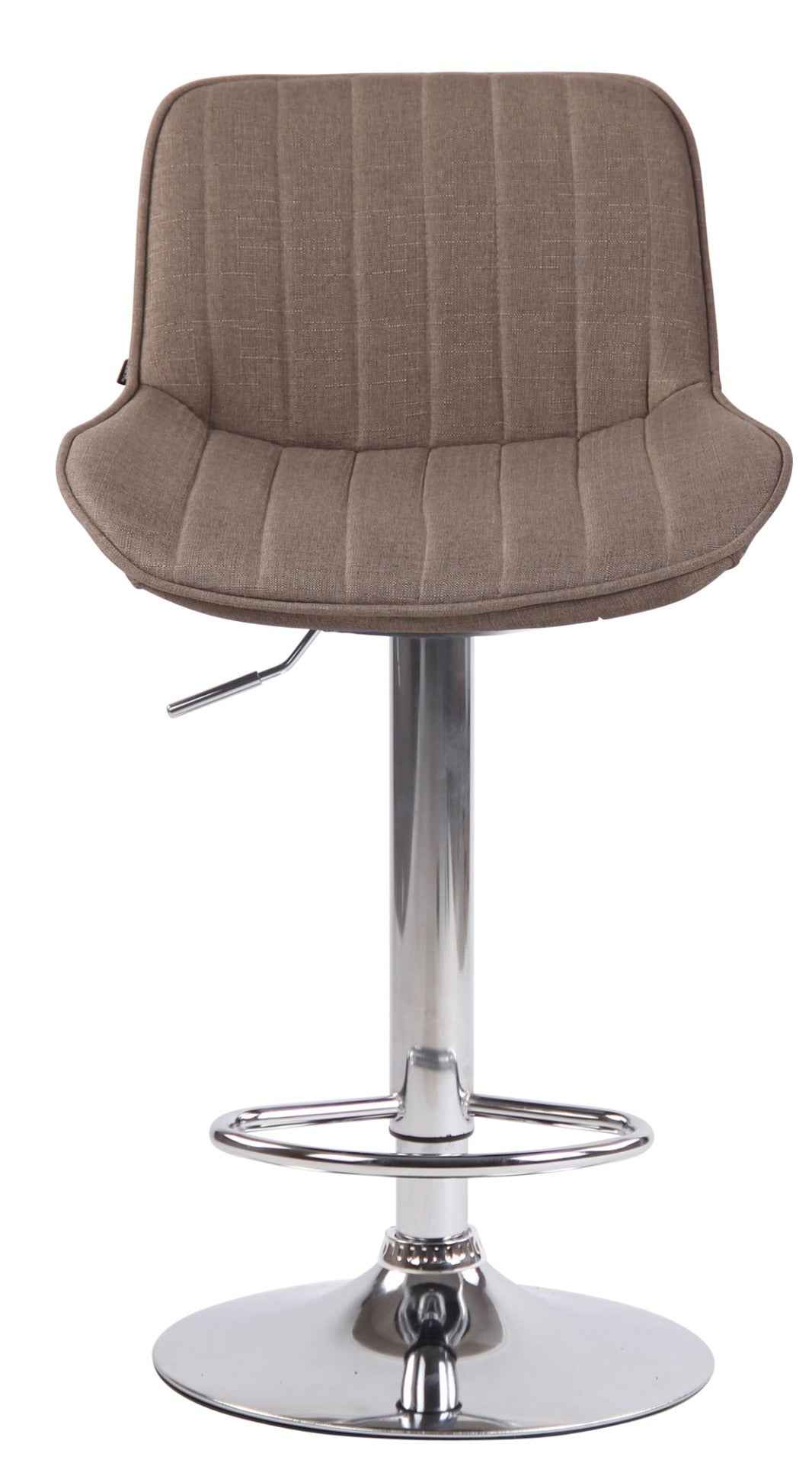 Barkruk Lentini Stof taupe,chroom taupe