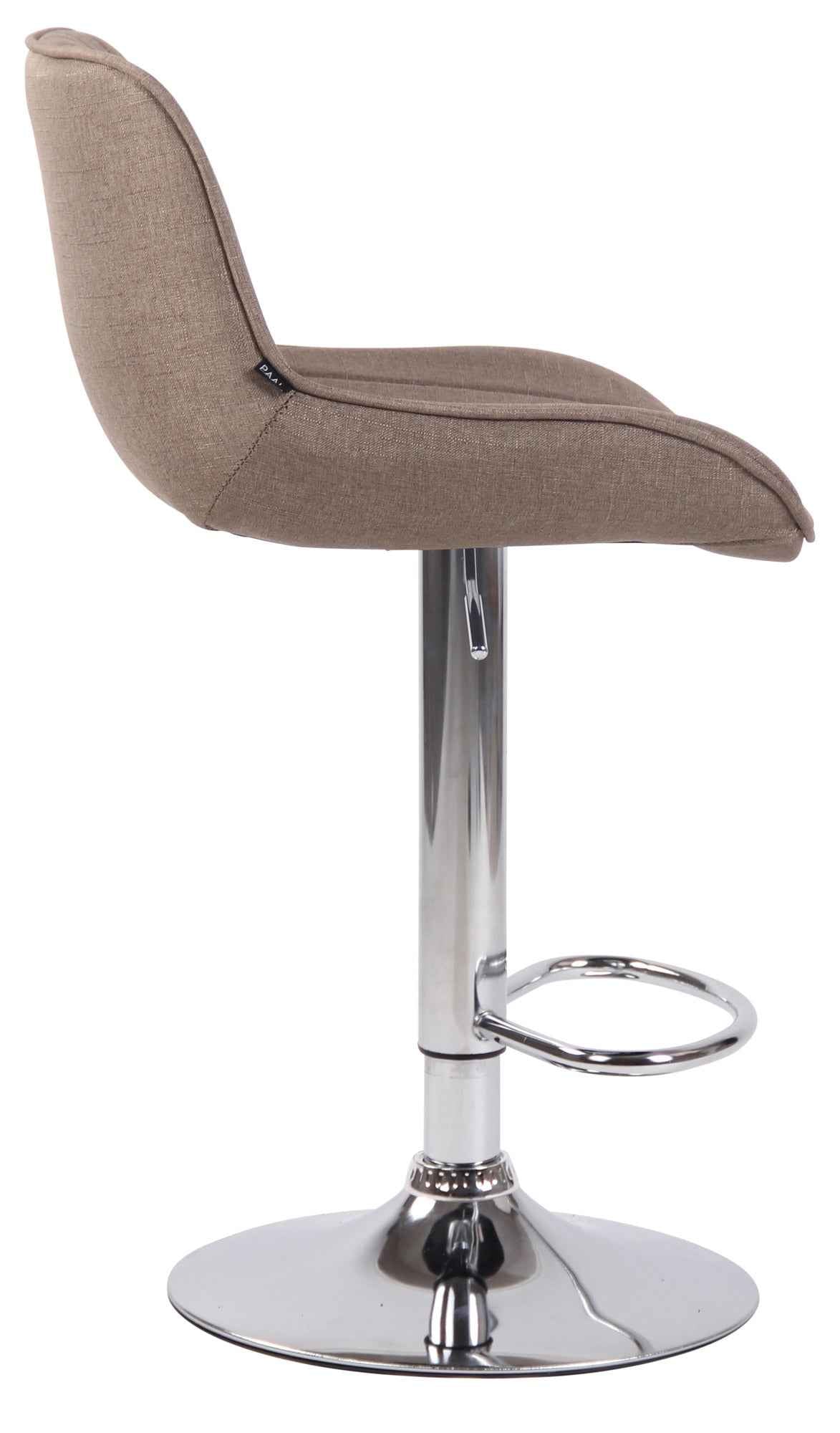 Barkruk Lentini Stof taupe,chroom taupe