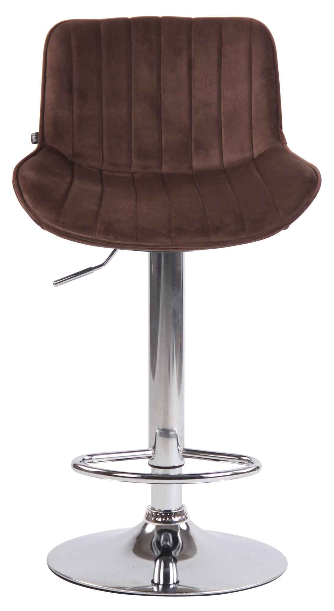 Barkruk Lentini fluweel bruin,chroom braun