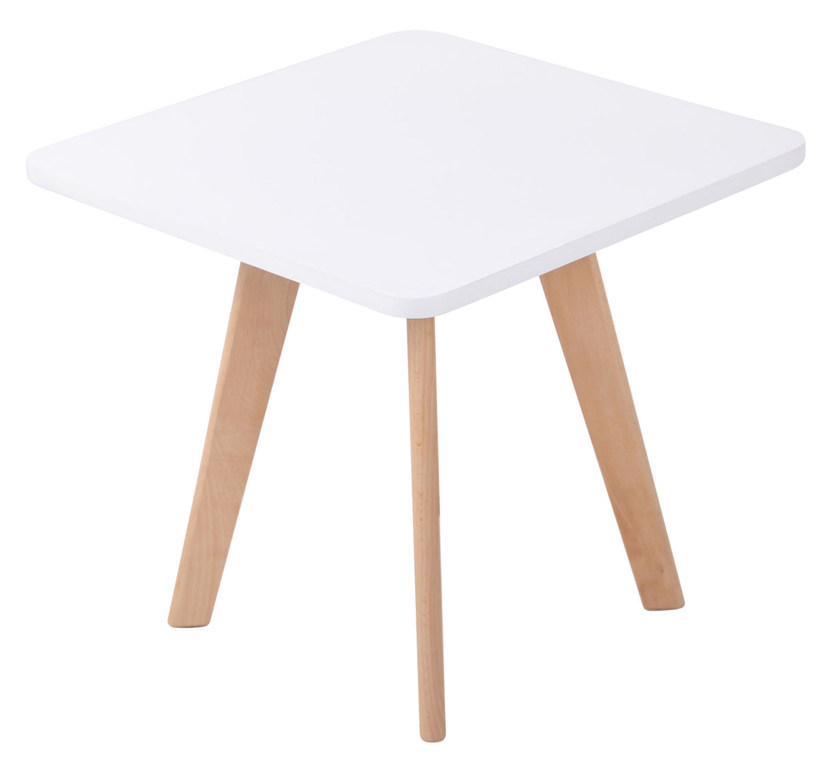 Bijzettafel Almeria wit,natura (vierkant) weiß