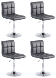 Set van 4 Lounger Palma - Kunstleer zwart schwarz