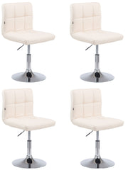 Set van 4 Lounger Palma - Kunstleer creme creme