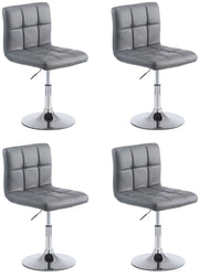 Set van 4 Lounger Palma - Kunstleer grijs grau