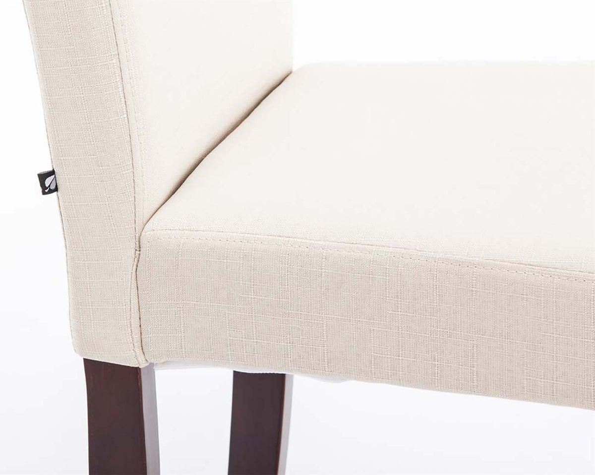 Set van 4 Eetkamerstoel Ina Stof creme,cappuccino creme