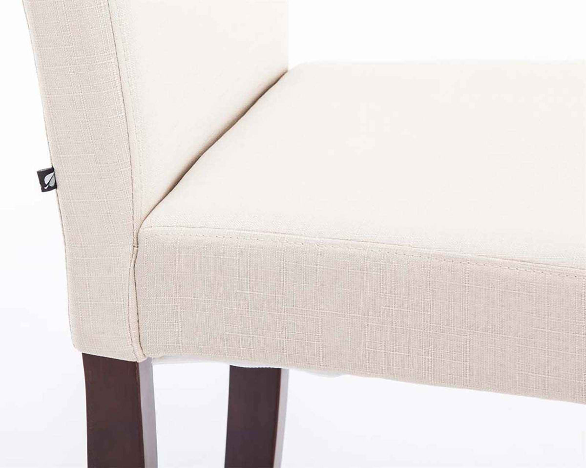 Set van 4 Eetkamerstoel Ina Stof creme,cappuccino creme