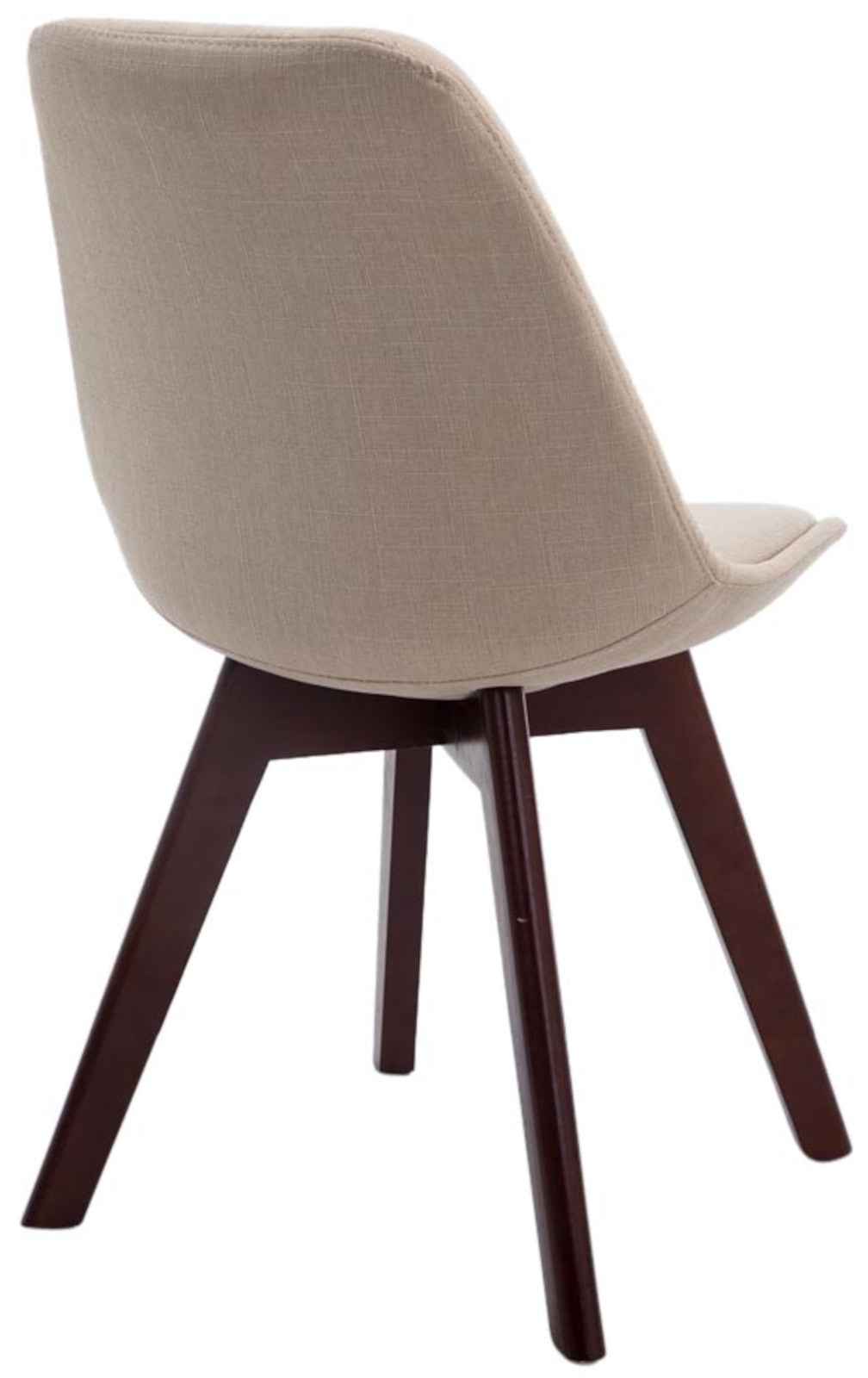 Set van 4 eetkamerstoelen Borneo V2 Stof creme,walnoot creme