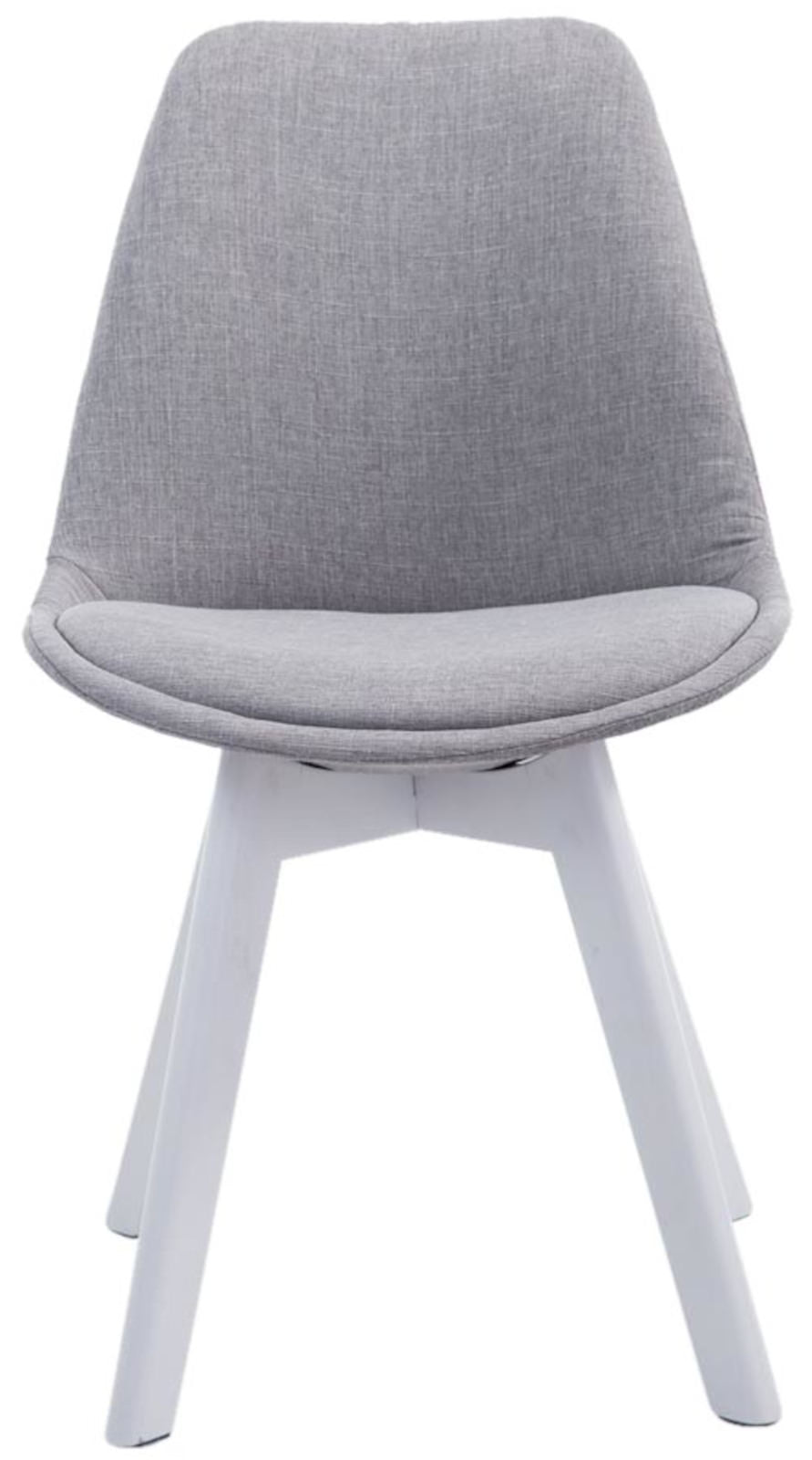 Set van 4 eetkamerstoelen Borneo V2 Stof grijs,wit grau