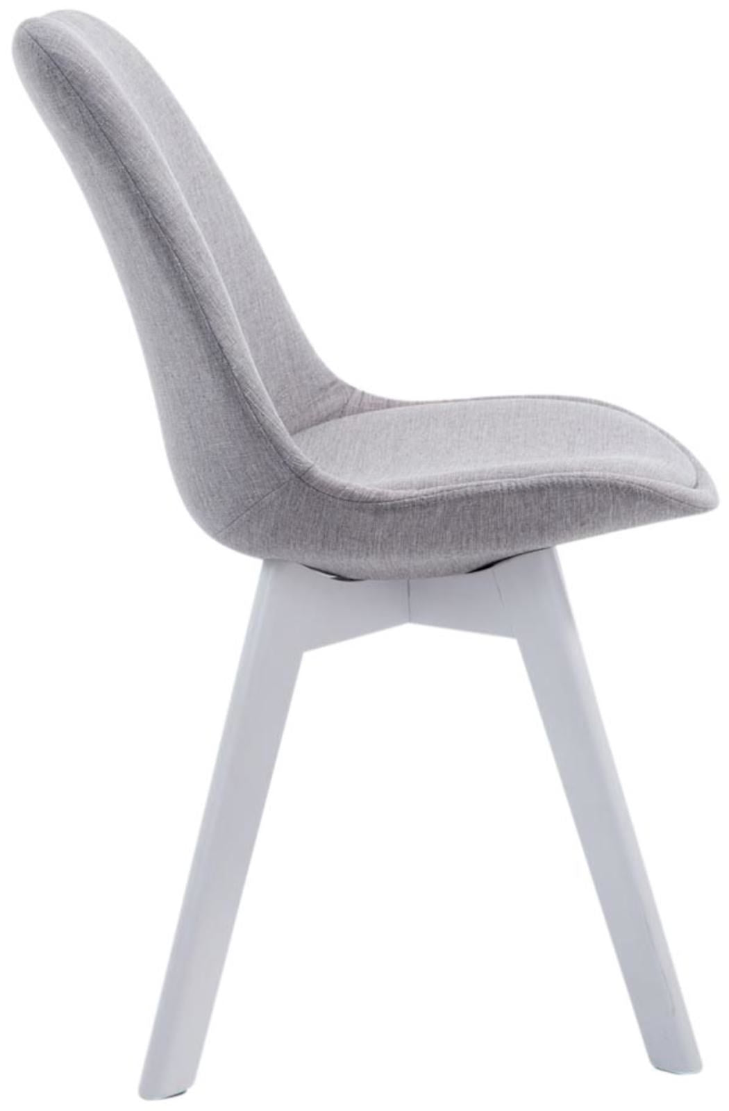 Set van 4 eetkamerstoelen Borneo V2 Stof grijs,wit grau
