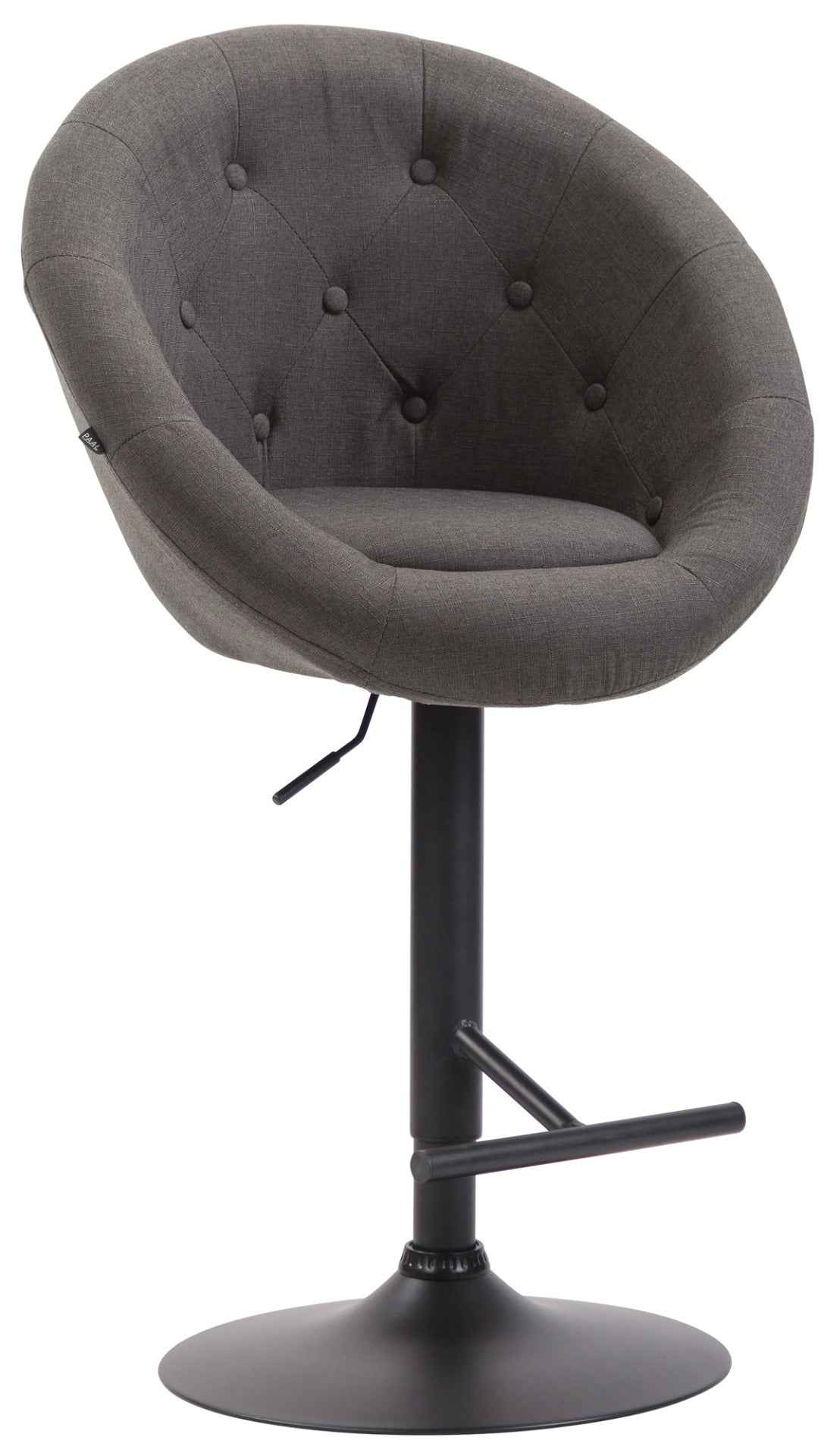 Barkruk London V2 Stof donkergrijs,zwart dunkelgrau
