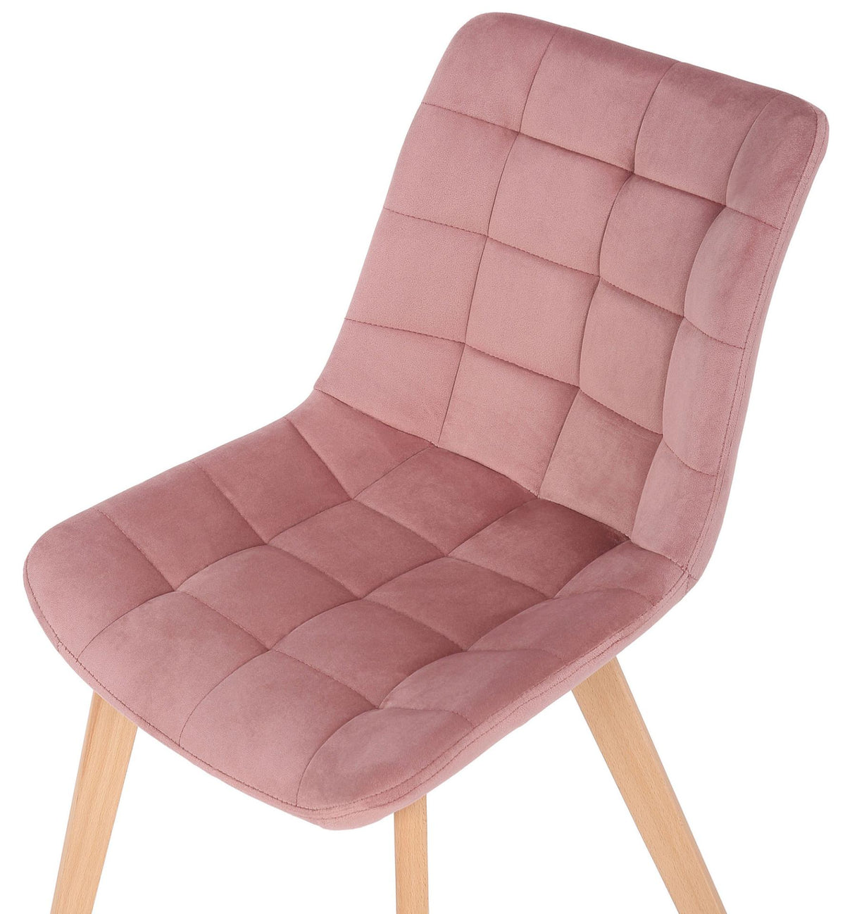 Set van 2 Eetkamerstoelen Passaic Fluweel roze pink