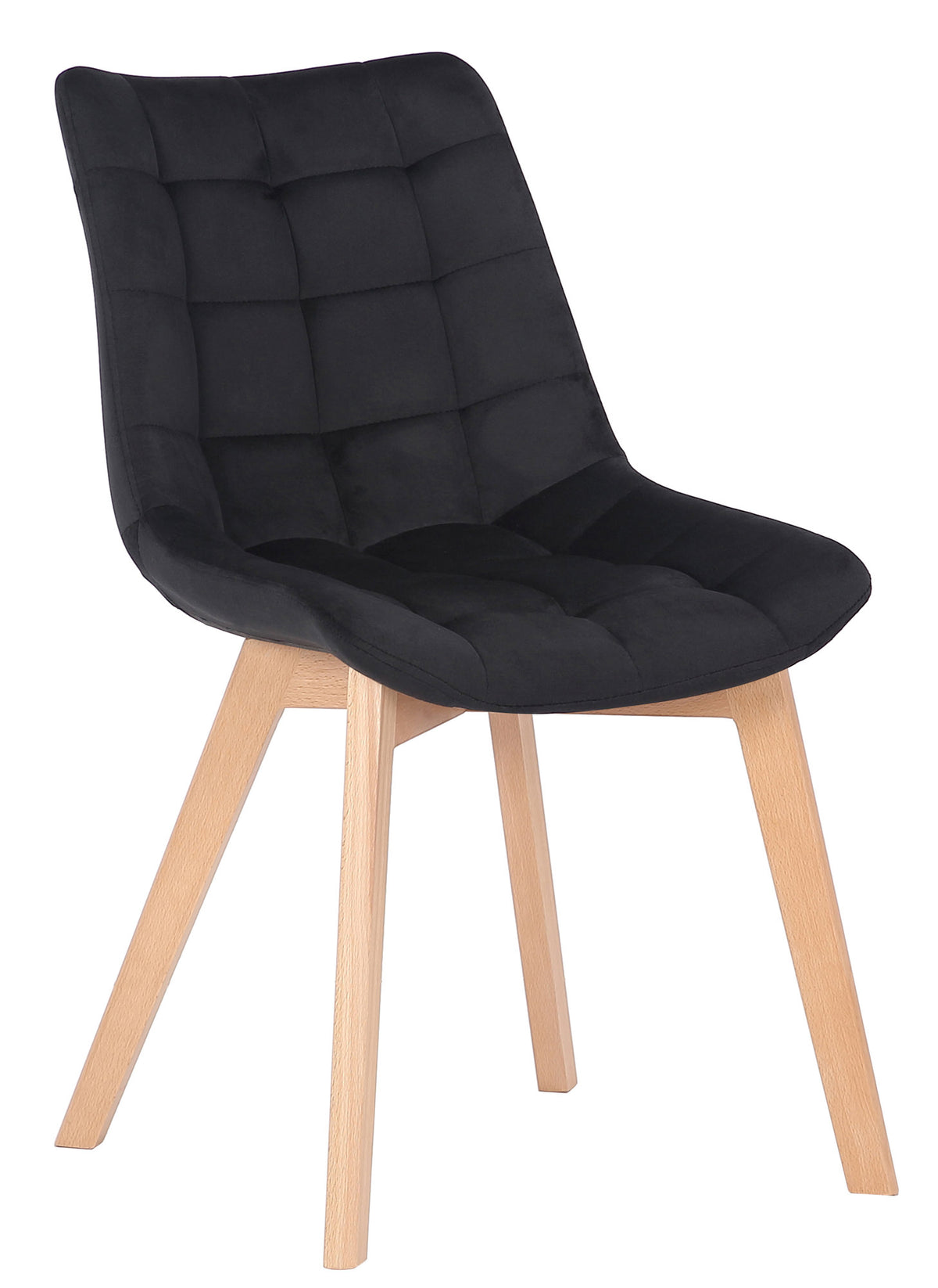 Set van 2 Eetkamerstoelen Passaic Fluweel zwart schwarz