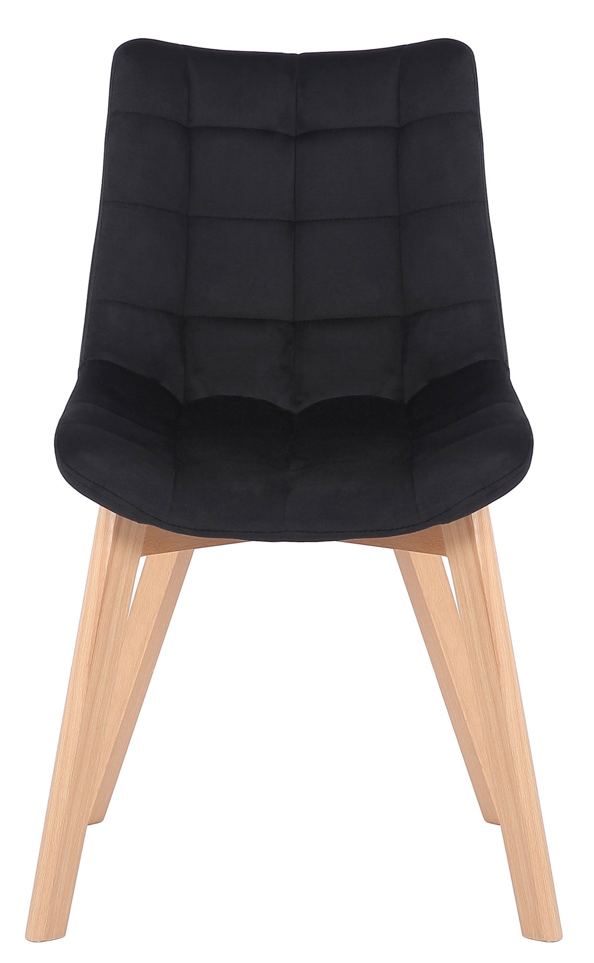 Set van 2 Eetkamerstoelen Passaic Fluweel zwart schwarz