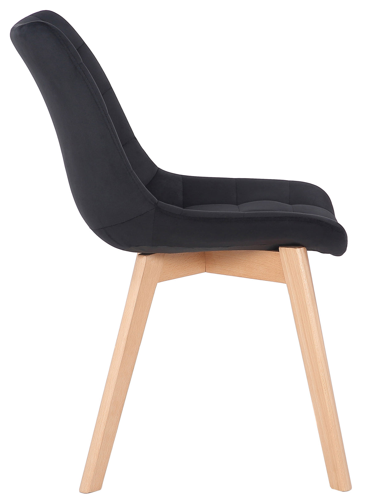 Set van 2 Eetkamerstoelen Passaic Fluweel zwart schwarz