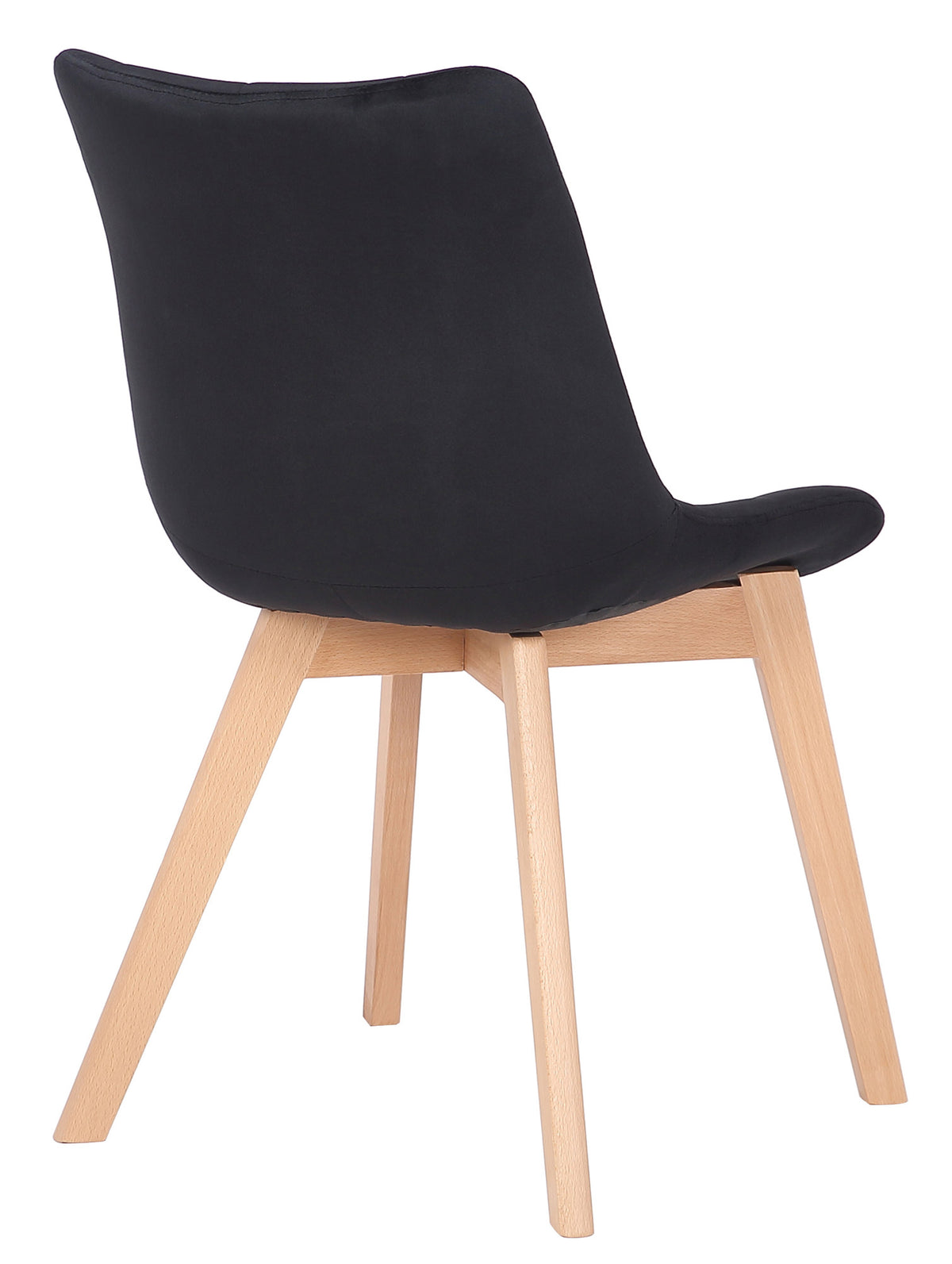 Set van 2 Eetkamerstoelen Passaic Fluweel zwart schwarz