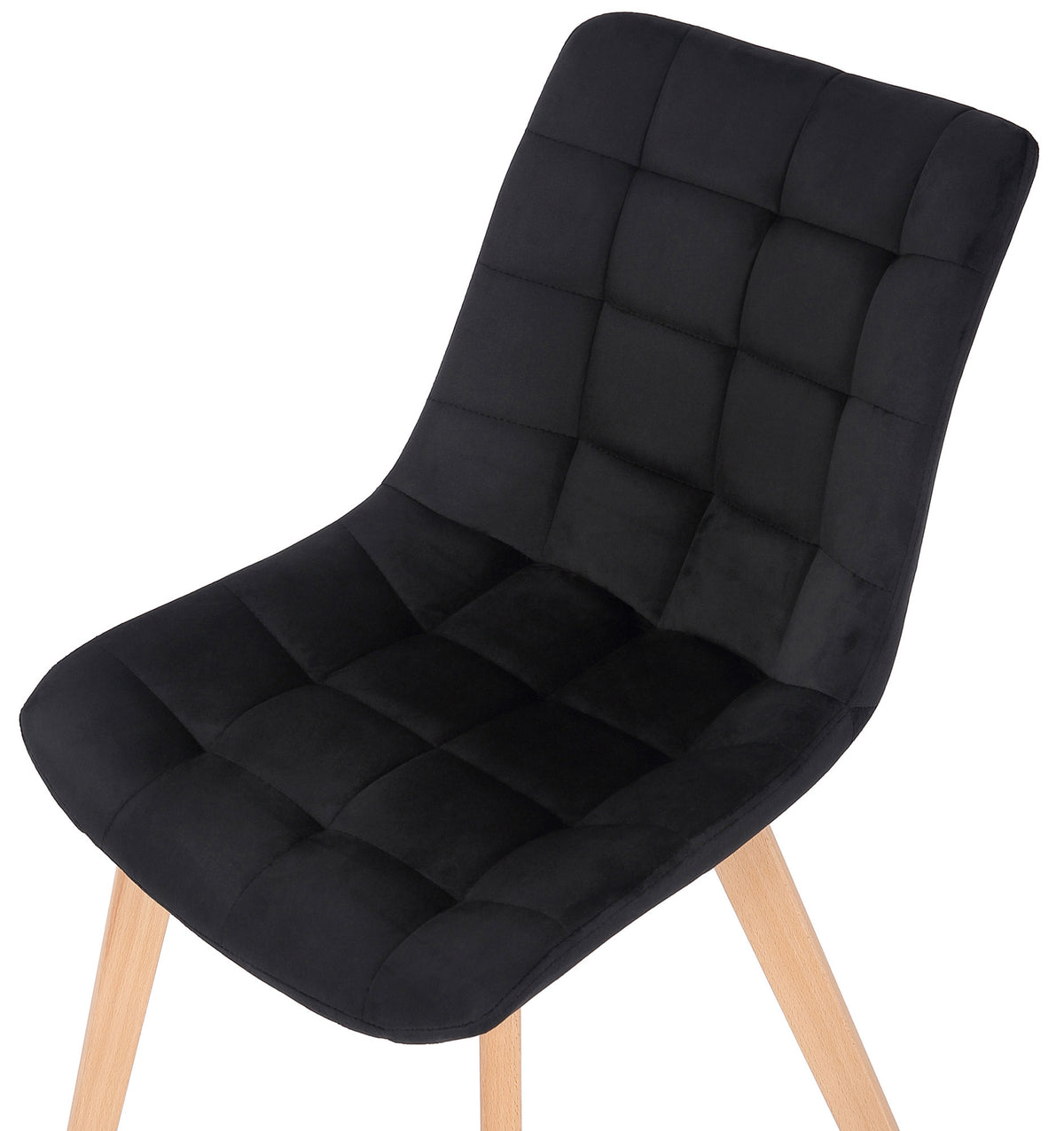 Set van 2 Eetkamerstoelen Passaic Fluweel zwart schwarz