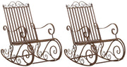 Set van 2 schommelstoelen Smilla bruin braun