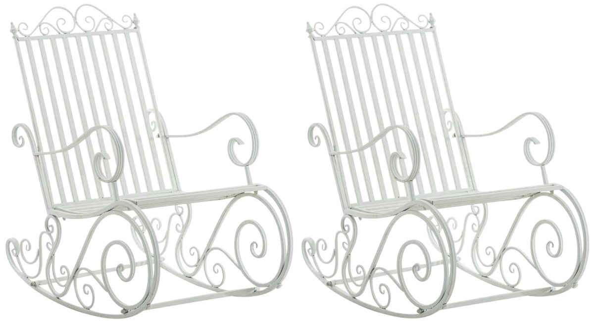 Set van 2 schommelstoelen Smilla wit weiß